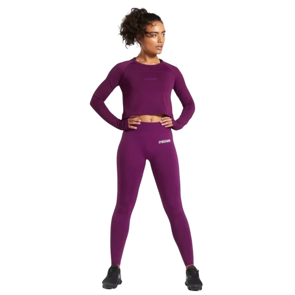 Gymshark Vital Seamless High Waisted Leggings Purple Berry Womens Size Small